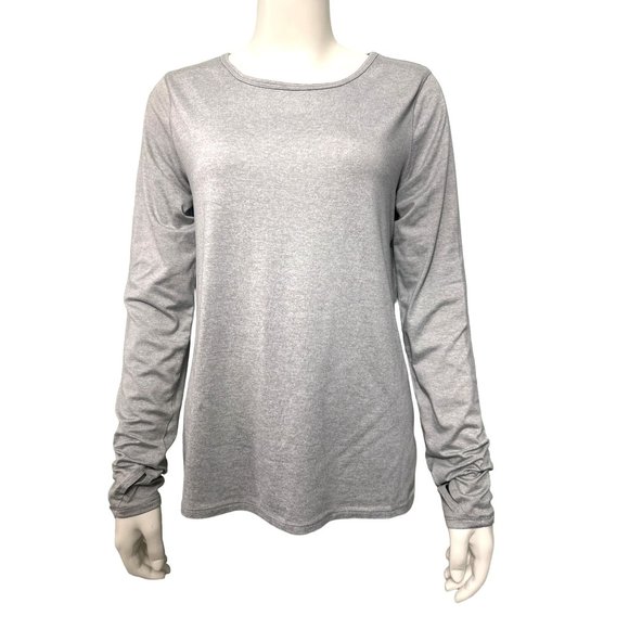 All in Motion Gray Active Long Sleeve Top 95% Recycled Polyester Size XL - Picture 8 of 8